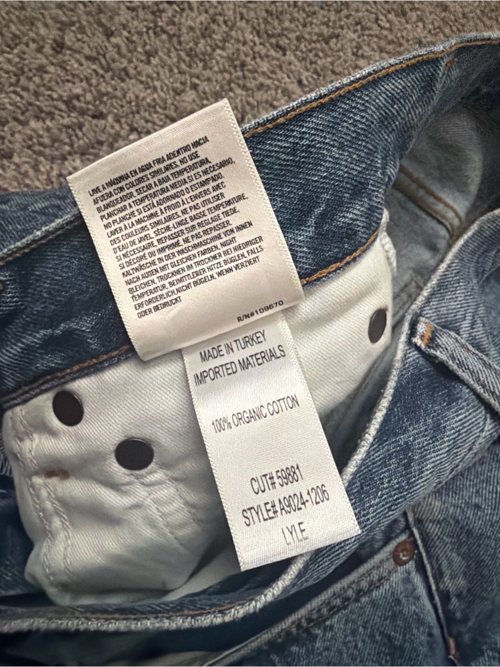 AGOLDE Lyle Low Rise Slim Jeans Size 26 Medium Wash Straight Leg Denim - Picture 5 of 6